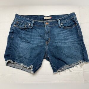 Levi’s 545 Low Boot Cut CutOff Blue Denim Shorts  Sz(16 Medium)